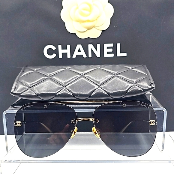CHANEL PILOT TITANIUM SUNGLASSES UNISEX CHANEL 4285 T C395S4 - Picture 3 of 12